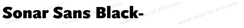 Sonar Sans Black字体转换